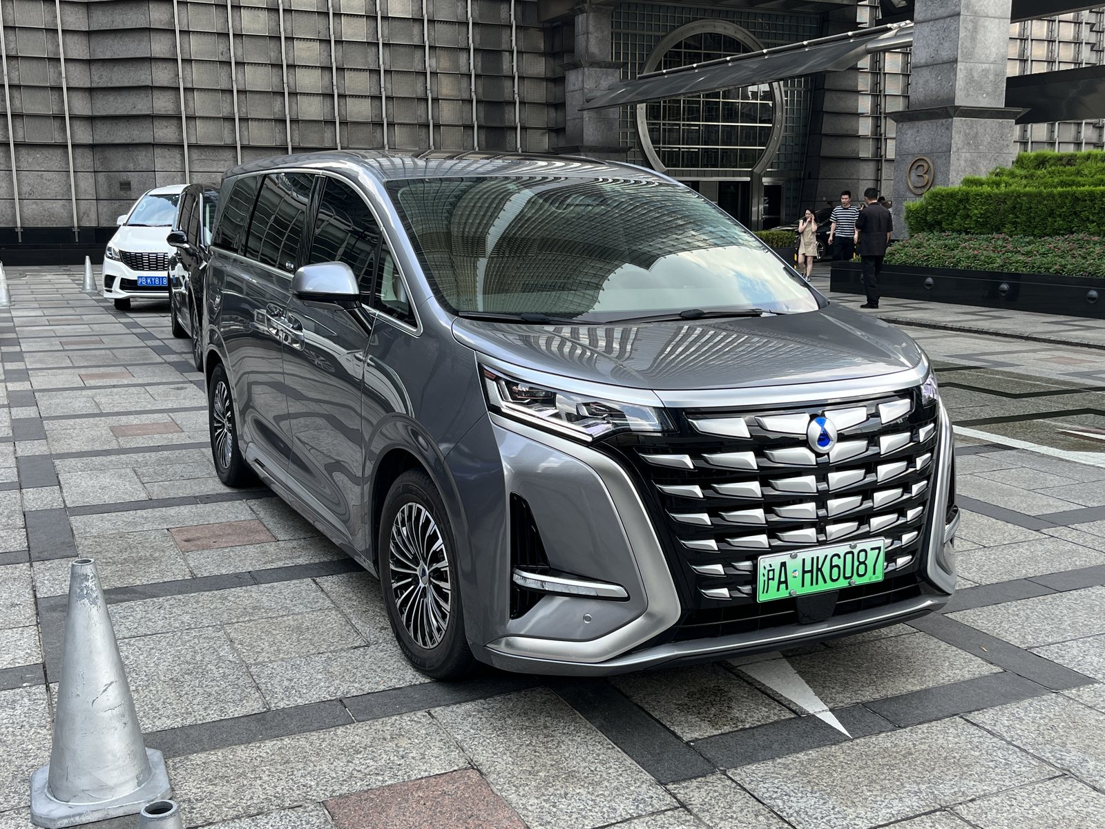 Premium black MPV prepared for private transportation